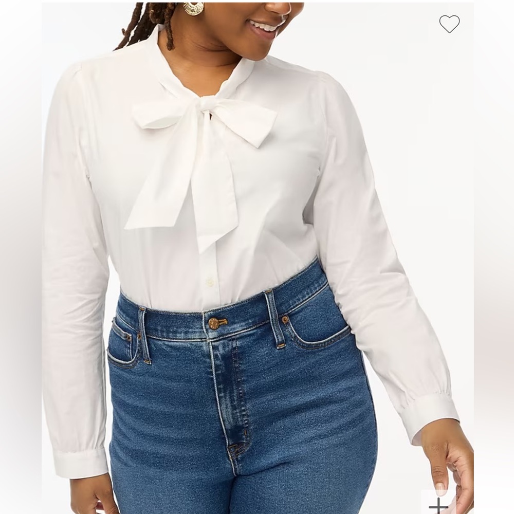 NWT J. Crew Bow Tie Button-down top